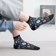 thumbnail image 5 of Goofa Colorful Space Pattern Non Slip Socks with Grips for Elderly, Crew Socks Yoga Hospital Socks Cushioned Sole Gripper Socks for Men Women, 5 of 5