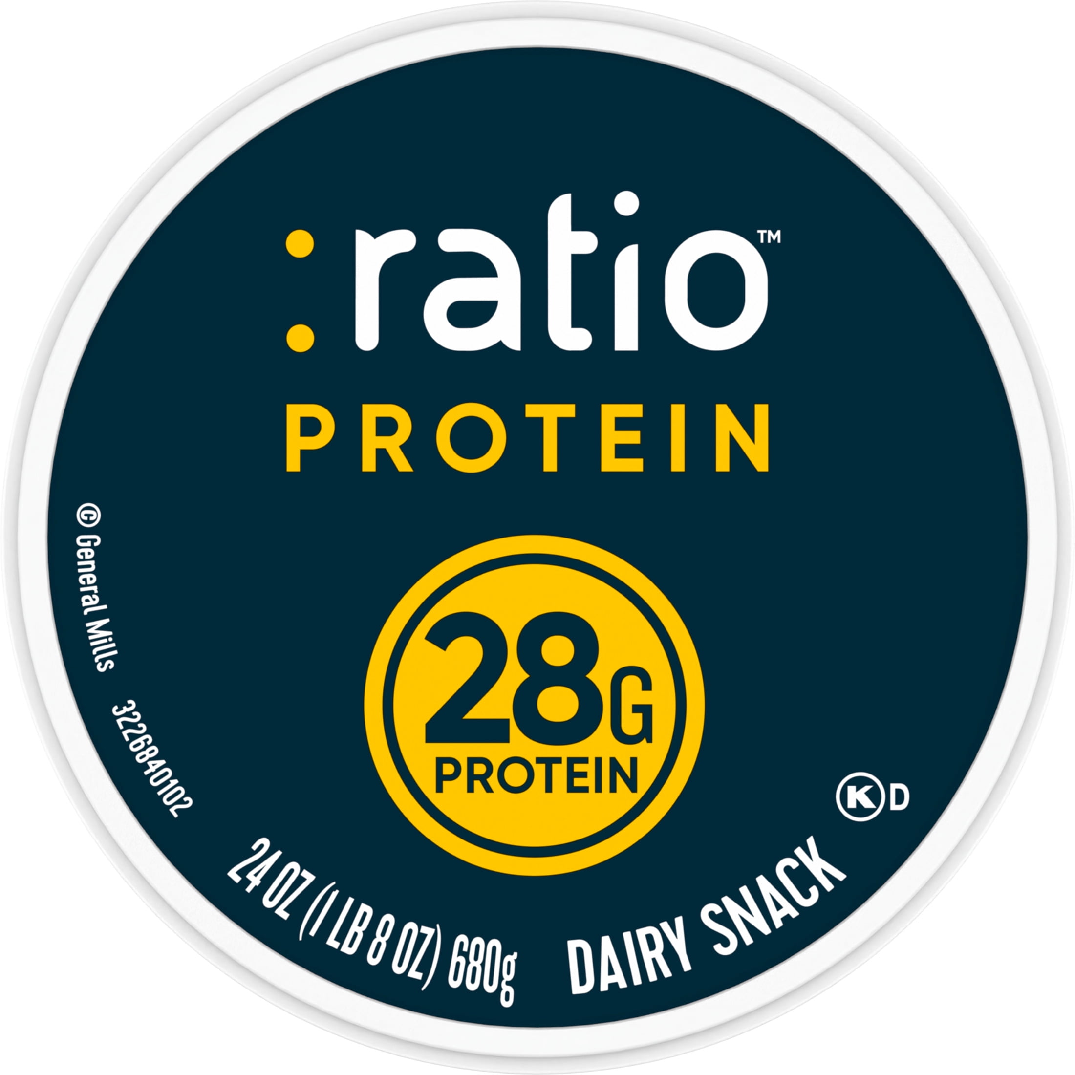 Ratio Yogurt Protein Cultured Dairy Snack, Vanilla, 28g Protein, 24 oz