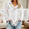 thumbnail image 3 of CLOISE Womens Tunic Tops Plus Size V Neck Casual Shirts Floral Long Sleeve Pullover Fall Loose Clothing White 2XL, 3 of 6