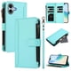 thumbnail image 1 of For iPhone 16 Plus Leather Case 9 Card Slots Zipper Wallet Stand Phone Cover with Wrist Strap, 1 of 5