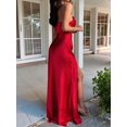 thumbnail image 2 of Women'S Elegant Sleeveless Off Shoulder Bodycon Long Formal Party Evening Dress Red XL, 2 of 5