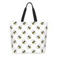 thumbnail image 1 of Balery Bee Bolsa Tote Estilo Estético con Cremalleras, Bolsa de Hombro, Bolsa de Compras Grande y Plegable, 1 of 8