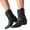 A Black, variant on Women's Fashion Belt Buckle Mid Calf Cowboy Boots Lightweight Leather Ankle Winter Booties Chunky Heel Western Cowgirl Boots Black Size 9
