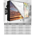 thumbnail image 7 of Outdoor TV Cover 40 to 43 Inch Weatherproof, Rabbit Eggs Floral Easter Waterproof TV Screen Protector for Outside Decor with Zipper and Pocket 40"L x 25"H , Spring Flowers Leaves Beige, 7 of 7