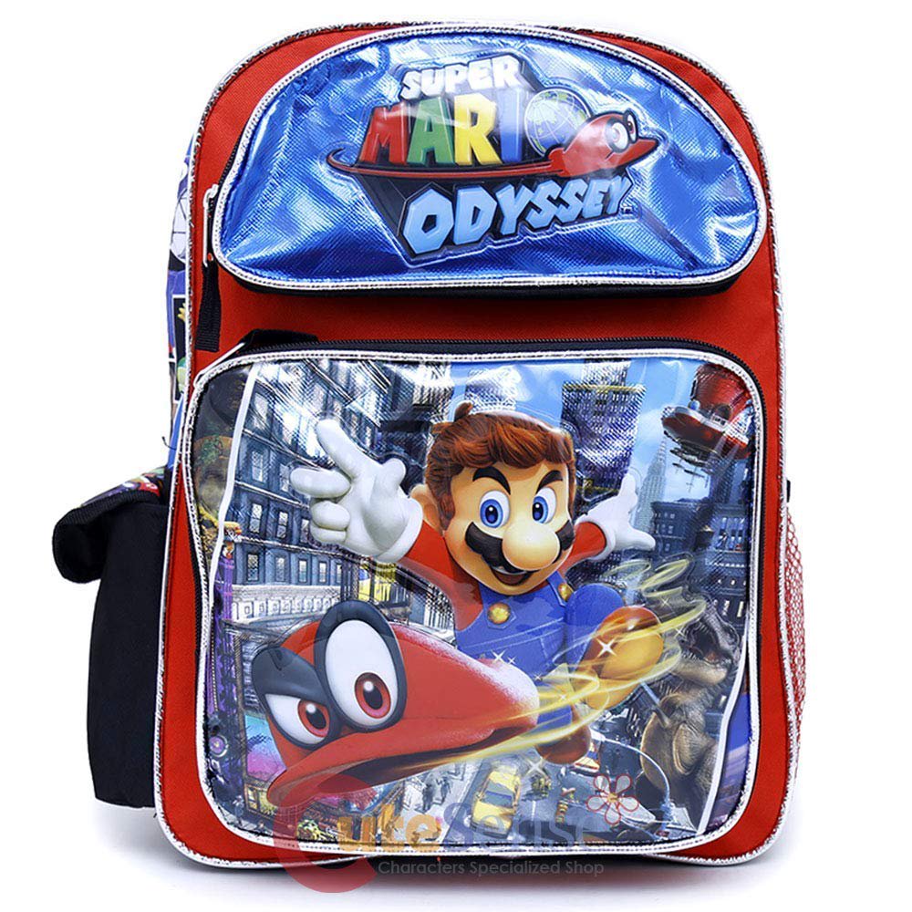 Odyssey Super Mario Large School Backpack 16" Boys Book Bag Walmart