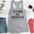 thumbnail image 2 of I'm A Mom AKA Ringmaster Tank Top, Ladies Racerback Tank Top, Sassy Mom Tank, Mama Tank, Mother Tank, Heather Gray, Small, 2 of 3