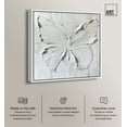 thumbnail image 2 of White Butterfly Canvas Elegant White Gold Wall Art by Art Remedy, White Frame, 40" x 40", 2 of 7