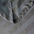 thumbnail image 3 of ANMINY Satin Sheets Silk Sheets King Dark Gray Stripe Bed Sheet Set Deep Pocket Bed Flat Fitted Sheet, 4-Pieces, 3 of 7