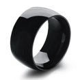 thumbnail image 4 of MANGOSKY-Anillo de titanio negro de 12mm de ancho para hombre y mujer, personalizado, grabado, 4 of 4