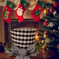 thumbnail image 6 of Christmas Tree Topper Hat, Xmas Tree Topper, Top Hat with Large Bow for Christmas Tree Decorations Desktop Ornaments Winter Holiday Party Home Decor, 6 of 8