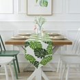 thumbnail image 3 of Table Runner, Green Plant Turtle Leaf Table Flag/Garden Banana Leaf Double Creative Coffeetable Flag for Kitchen Table Decoration,32 * 220CM, 3 of 5