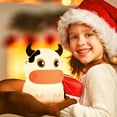 thumbnail image 5 of Luz nocturna portátil para niños, control táctil, luz nocturna recargable, cambia de color, control remoto, linda lámpara de noche de silicona con forma de vaca, decoración para bebés o niños pequeños, 5 of 5