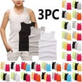 thumbnail image 4 of ZACPNCV 3PC Girls Tank Tops Cotton Sleeveless Undershirt Tank Tops Basic Shirts for Girls Kids Dancewear Orange 5-6 Years, 4 of 4