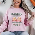 thumbnail image 5 of Christmas Pregnant Sweatshirtfor Mom, Baking More Than Cookies This Christmas Sweatshirt, Mother To Be Gift, Christmas Pregnancy Announcement Sweatshirt, 5 of 5