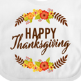 thumbnail image 4 of Inktastic Happy Thanksgiving with Fall Floral Boys or Girls Baby Bib, 4 of 4