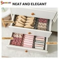 thumbnail image 5 of Spencer Set of 3 Foldable Drawer Closet Organizer Set - Underwear Storage Divider Boxes 7/11 Cell Collapsible Closet Compartments for Socks Bras Ties Scarves Organizing "Pink", 5 of 8