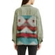 thumbnail image 3 of Chaqueta de mezclilla para mujer INSPIRE CHIC, con solapa, de manga larga, estilo vintage, color verde, 3 of 6