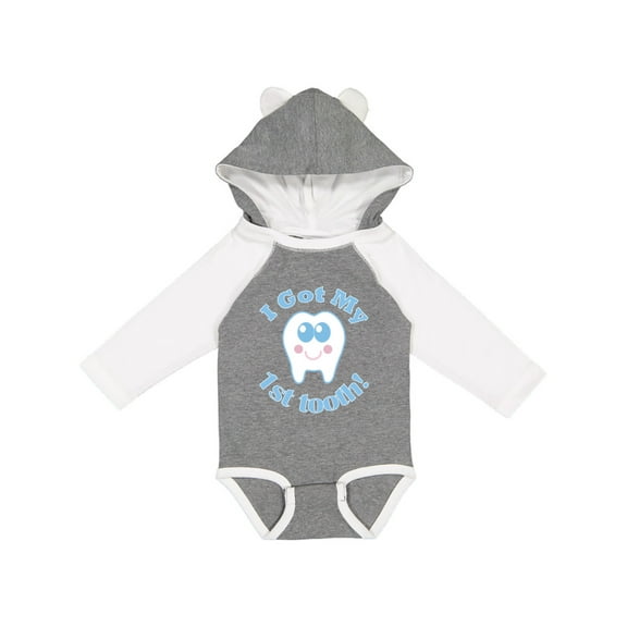 Inktastic I Got My First Tooth Baby Boy Boys or Girls Long Sleeve Baby Bodysuit