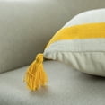thumbnail image 4 of 16" Handwoven Cotton Throw Pillow Cover with Side Stripes, 4 of 5