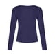 thumbnail image 5 of Camisa lisa de manga larga con cuello en V para mujer - Blusa ajustada para fiestas informales - Tallas S-XXL, 5 of 7