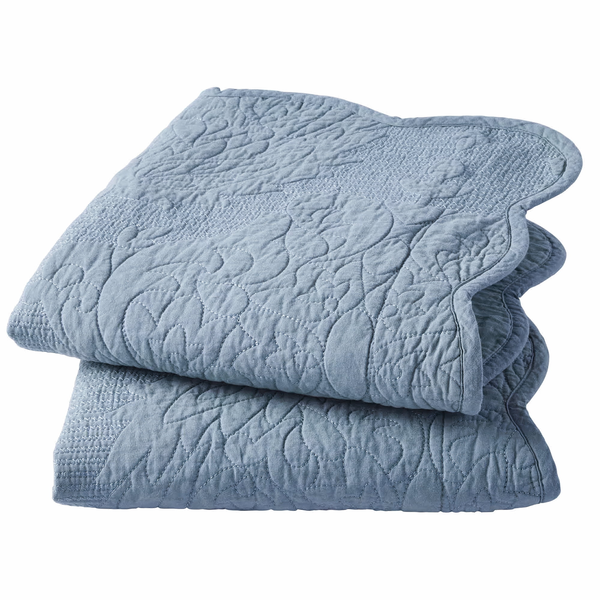 Limited Edition Better Homes & Gardens Paisley Medallion Cotton Pillow Shams, King, Blue Silver, 2 Pack