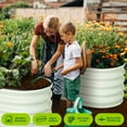 thumbnail image 4 of Danolapsi 2 Pcs 4.5x2x1ft Galvanized Raised Garden Bed Outdoor,Planters for Outdoor Plants,Open-Ended Base Planter Raised Boxes,Oval Metal Planter Box for Vegetables，Flowers，Fruits,Rubber Edge, 4 of 8