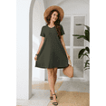 thumbnail image 6 of Anyshow Womens Summer Casual Tshirt Dress 2025 Short Sleeve Loose Swing Sundresses with Pockets, 6 of 9