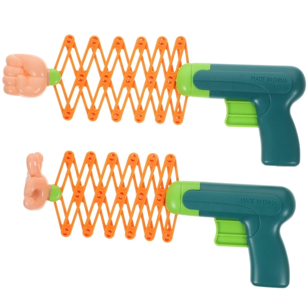 2 piezas de juguete de broma para niños, puños telescópicos, juguete de broma de oficina, juguete telescópico antiestrés, accesorio de broma