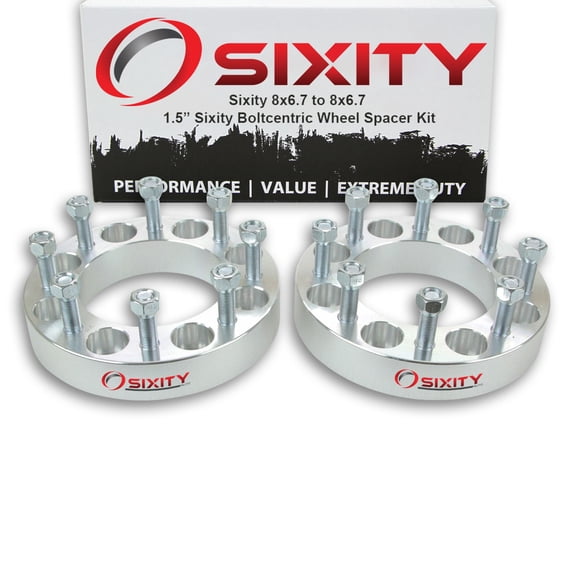 Sixity Auto 2 pc 1.5" 8x6.7 Wheel Spacers - Pickup Truck SUV M14x1.5mm 1.75in Studs Lugs