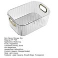 thumbnail image 3 of Grande Capacité Boîte de Rangement Transparente Multifonctionnelle avec Poignée Conteneur de Rangement pour Maquillage, 3 of 7