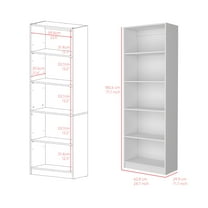 Newboti Furniture Bookcase 4-Shelves Benzoni, Office, White 40174