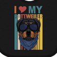thumbnail image 4 of Inktastic I Love My Rottweiler Dog Boys or Girls Baby Bib, 4 of 4