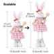 thumbnail image 3 of Matsuzay Adorno de con conejitos de Pascua de peluche suave para celebraciones navideñas Adornos de decoración del hogar Decoración del hogar verde, 3 of 6