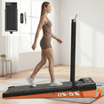 thumbnail image 6 of USLIM Under Desk Treadmill Walking Pad, Folding 2-in-1 Design, Incline, Handlebar, 3.0HP Motor, LED Display, 350 lb Capacity, 6 of 7