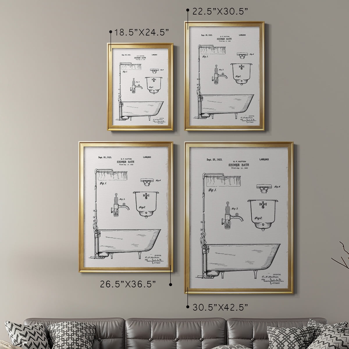 Vintage Bath I Premium Classic Framed Print - Ready to Hang