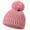 Watermelon Red, variant on Kids Knitted Woolen Hat Winter Warm Pom Pom Beanie Cap Knit Hat with Pom for 0-1 Years Old Girls Boys