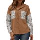 thumbnail image 1 of Camisa suelta de mujer Pana Estampado de leopardo Botones de manga larga Camisas de gran tamaño Irfora Camisa de mujer, 1 of 7