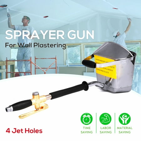 4 Jet Cement Mortar er Hopper With cover semi-closed Air Stucco Handheld Wall Concrete Hand (Best Way To Break Concrete By Hand)
