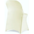 thumbnail image 2 of Valentina textile inc Spandex Stretchable Folding Chair Covers for Party Wedding Linens Decorations Dining Ceremony Reception Supplies(25 Pieces, Ivory), 2 of 2