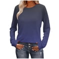 thumbnail image 5 of Womens Fall Clothes, Long Sleeve Shirts for Women Winter Fashion Loose Fit Ombre Tie Dye Crewneck T-Shirts, 5 of 6