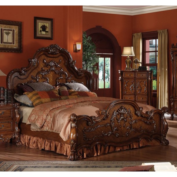 Traditional Antique Carved Wood Queen Eastern California King Bed Claw Foot Oak Com Traditional Antique Carved Wood Queen, Antique King Bed