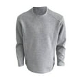 thumbnail image 1 of Ediodpoh Chandail Sans Capuchon pour Homme - Unisexe Automne Couleur Unie Col Rond Style Tenue Décontractée pour les Activités Quotidiennes Vêtement Polyvalent Confortable pour Superposition Chandail pour Homme Gris Foncé TTTG, 1 of 5