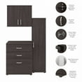thumbnail image 3 of Universal 3 Piece Modular Closet Storage Set in Storm Gray - Engineered Wood, 3 of 4