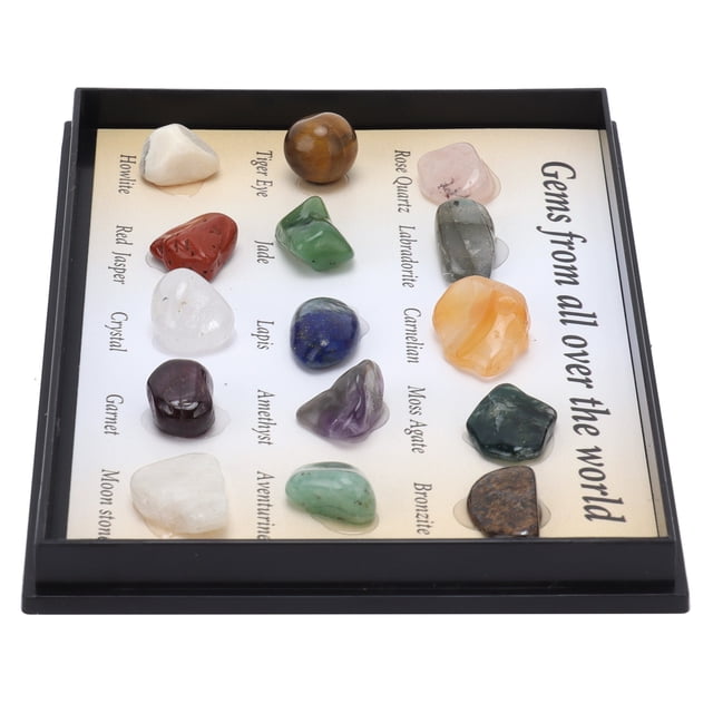 Kit de Piedras Preciosas Ornamentales BuyWeek 15 Tipos de Cristal Durabilidad