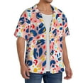 thumbnail image 2 of Kdxio Men'S Hawaiian Shirt For Men Short Sleeve Shirt Hand Painted Abstract Leopard Print Summer Casual Holiday Beach Button Down T-Shirts, 2 of 5