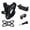 Black, variant on HONGDAK Helmet Mount for GoPro, Motorcycle Chin Strap Attachment with Extension J Hook Dirt Bike Holder Mounting Accessories for Go Pro Max Hero 13 12 11 10 9 8 Insta360 X5 X4 DJI Osmo Nano Action