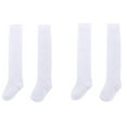 thumbnail image 2 of Uccdo 2/4 Packs Girls Knee High Socks Boys School Uniform Socks Kids Seamless Soccer Socks Cotton Long Socks, 2 of 6