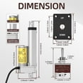 thumbnail image 2 of Bamboohart 12V Linear Actuator  4" Actuator 14 mm/s High Speed Linear Actuator Waterproof 1000N/220lbs Stroke with Reverse Polarity Switch Controller, 2 of 6