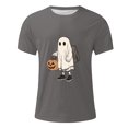 thumbnail image 4 of Blusas y camisas de manga corta y cuello redondo para hombre. Blusas/camisetas de manga corta con cuello redondo y estampado de Halloween para hombre. Blusa para hombre., 4 of 5