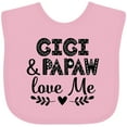 thumbnail image 3 of Inktastic Gigi and Papaw Love Me Boys or Girls Baby Bib, 3 of 4